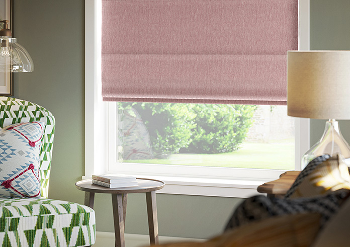 Delicate Chevron, Garnet - Roman Blind - Image 5